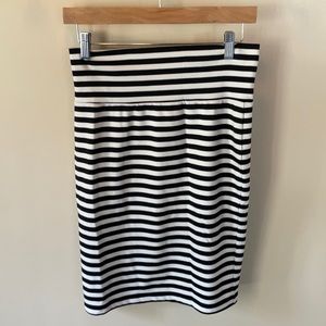 striped pencil skirt